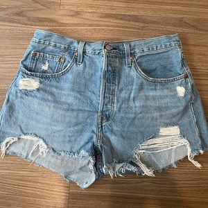 Levi Jean High Waisted Shorts